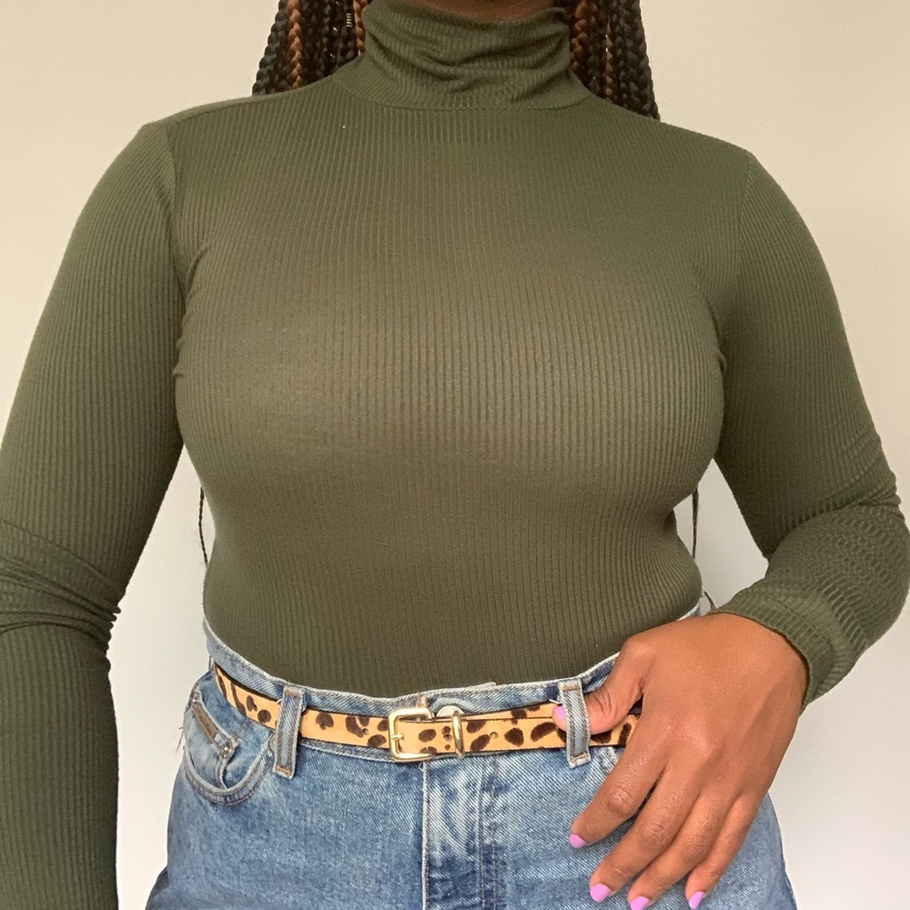 Olive Turtleneck